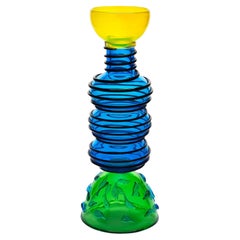 Vase en verre Alioth, par Ettore Sottsass pour Memphis Milano Collection