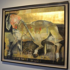 Alirio Palacios, Caballo Guerrero, Técnica mixta sobre cartón, 2012