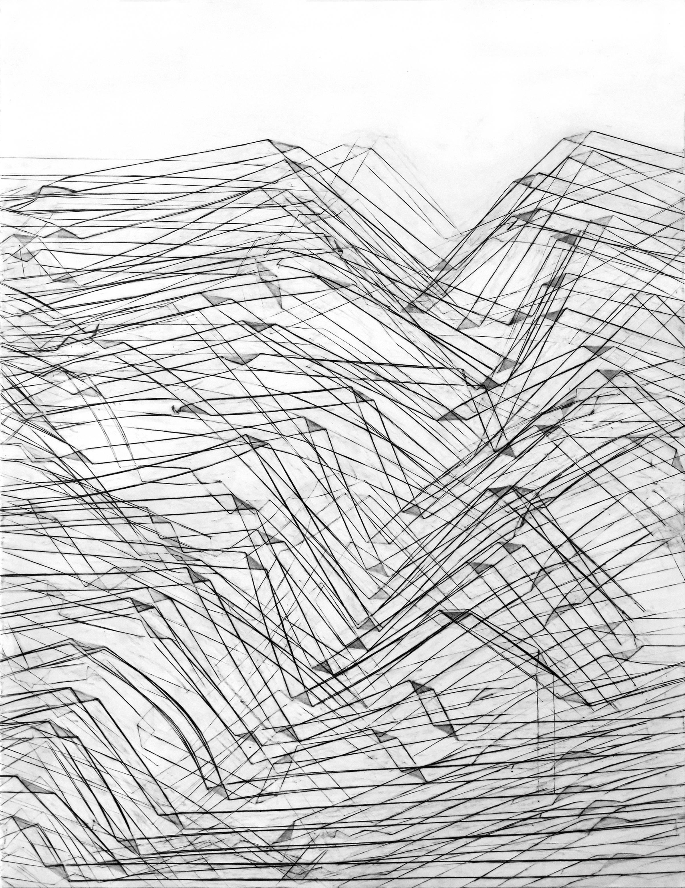 Alisa Dworsky Abstract Drawing - Fold 1