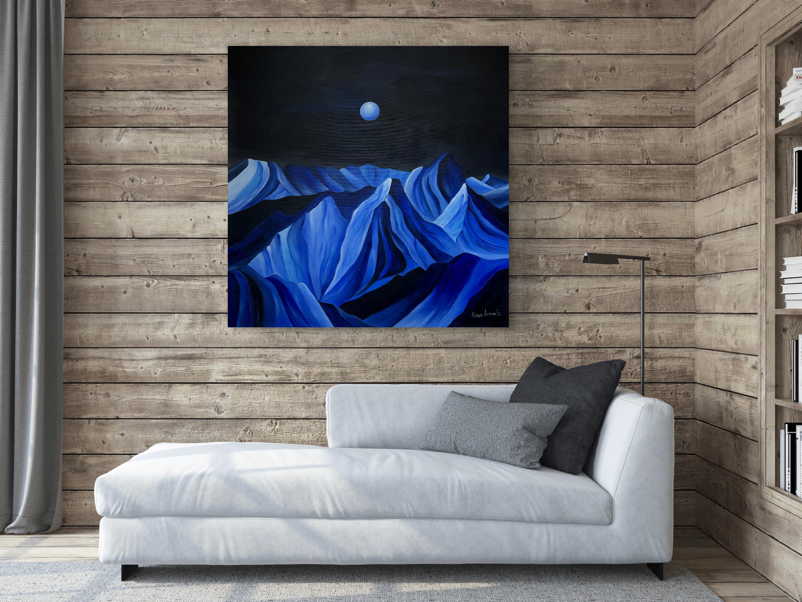Among Glass Mountains - Painting by Alisa Leonets