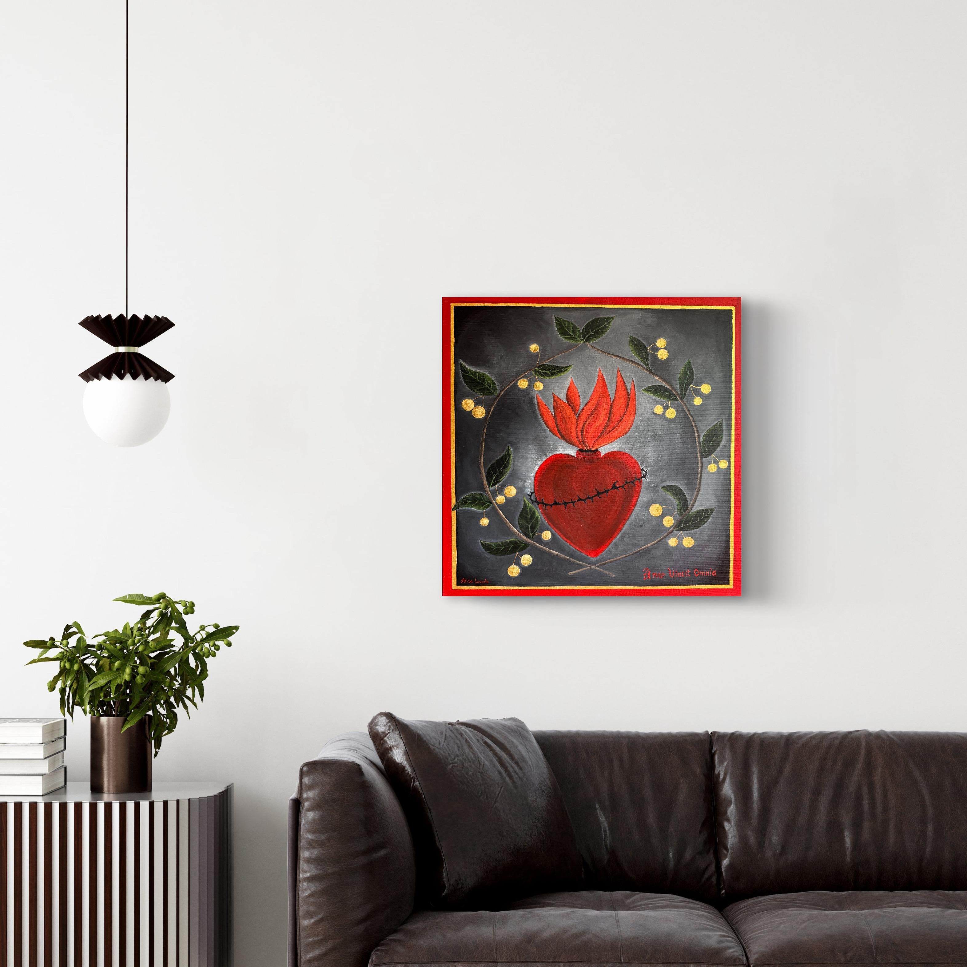 Amor Vincit Omnia - Painting by Alisa Leonets