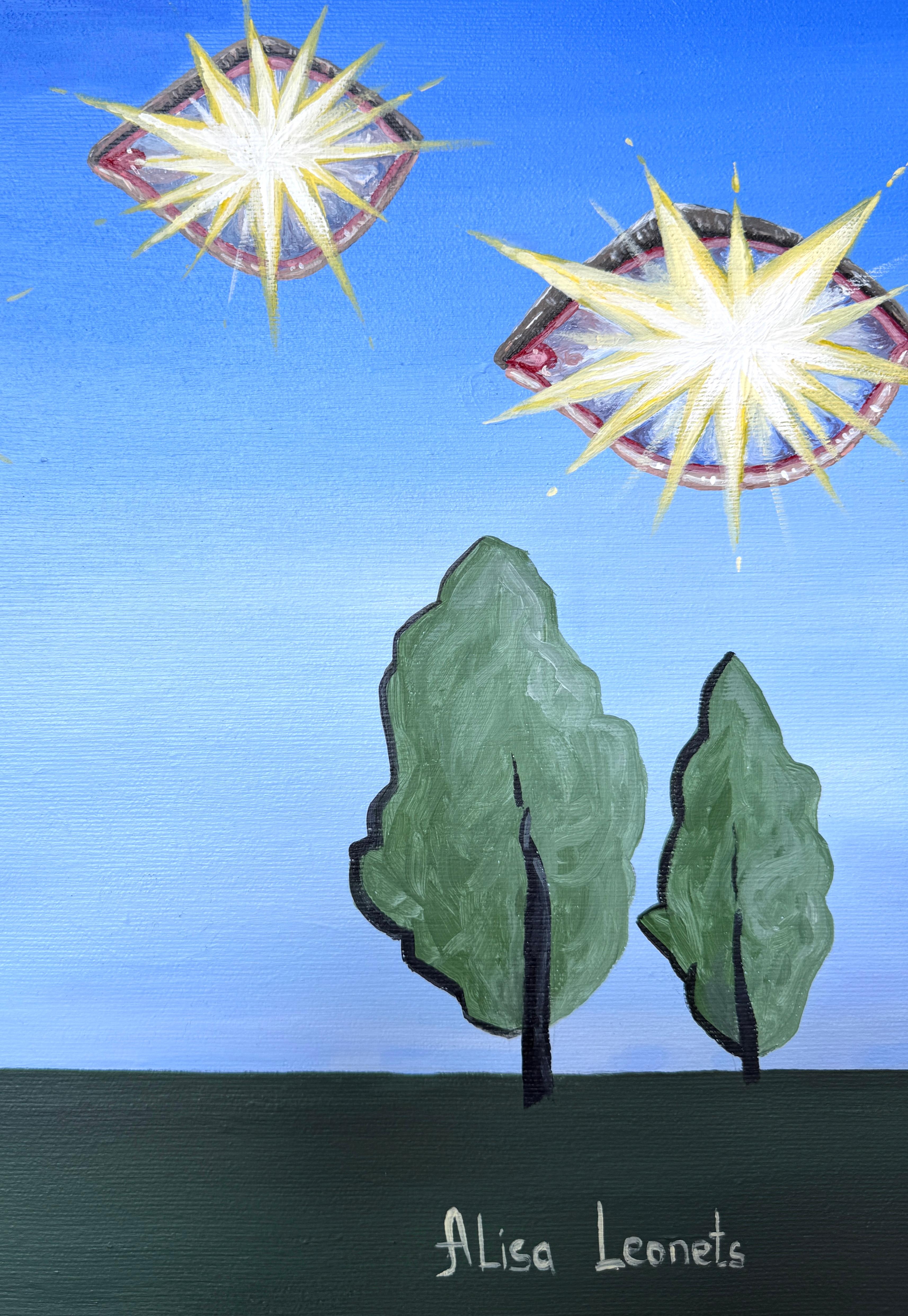 Insomnie - Surréalisme Painting par Alisa Leonets