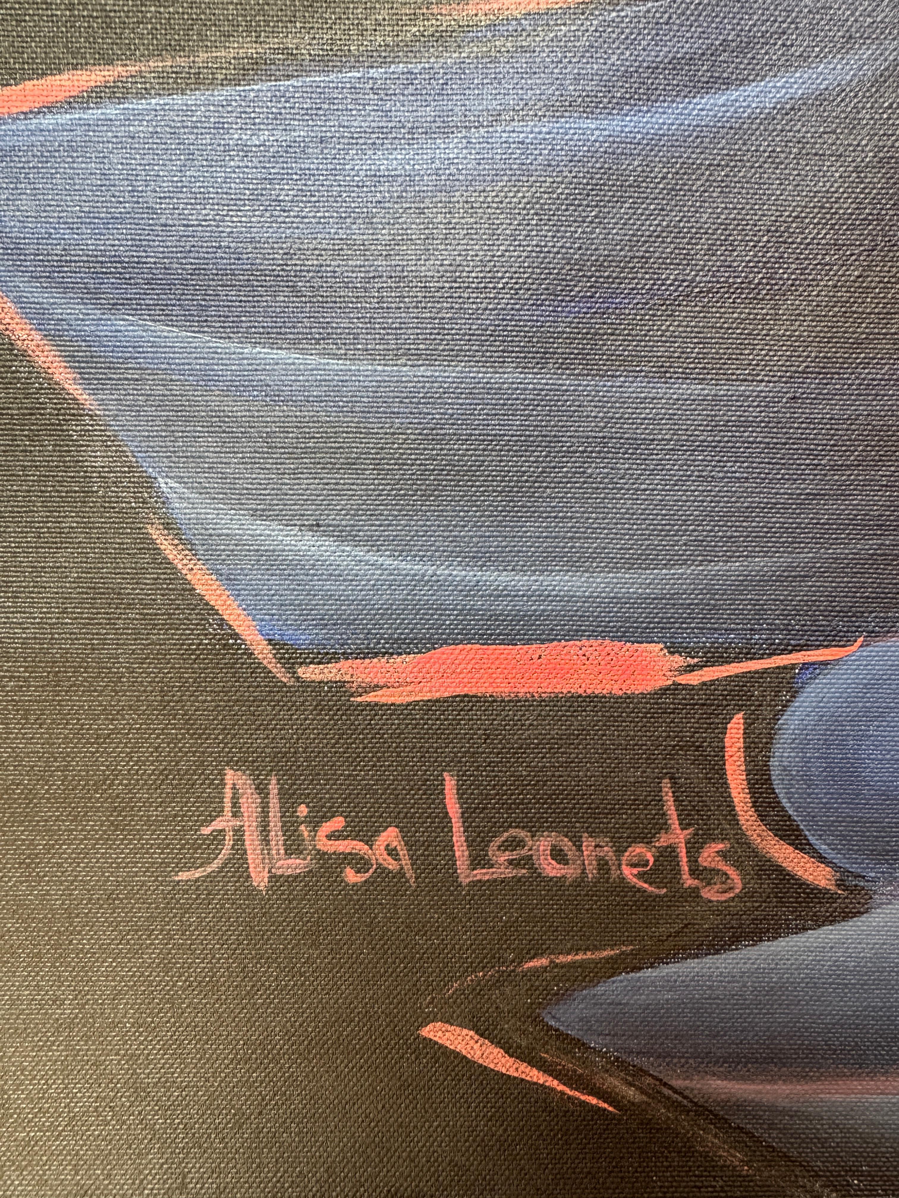 Still waters run deep - Abstract Impressionist Painting by Alisa Leonets