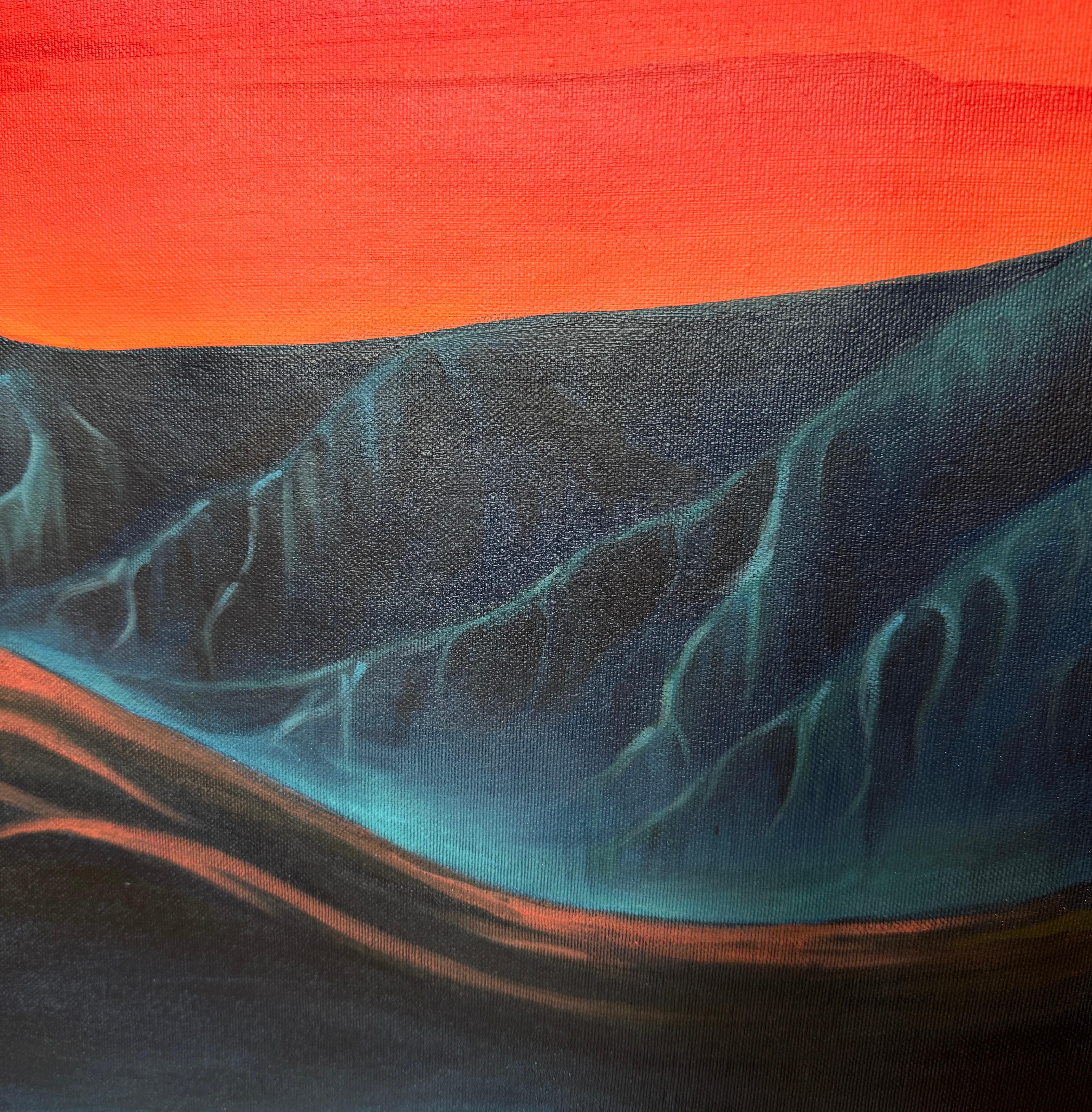 “The Mystery of Nefertari” - Abstract Impressionist Painting by Alisa Leonets