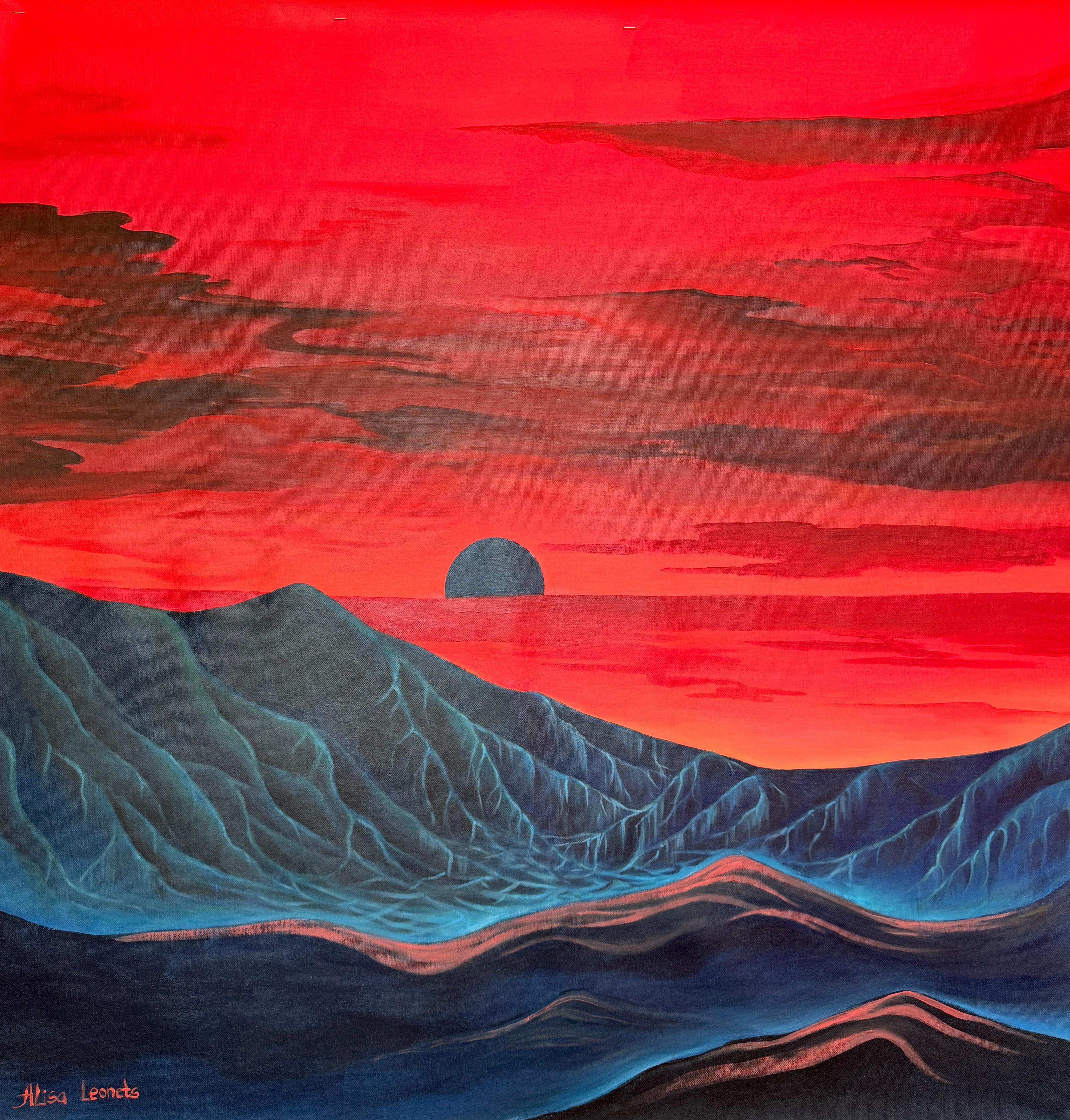 Alisa Leonets Landscape Painting - “The Mystery of Nefertari”