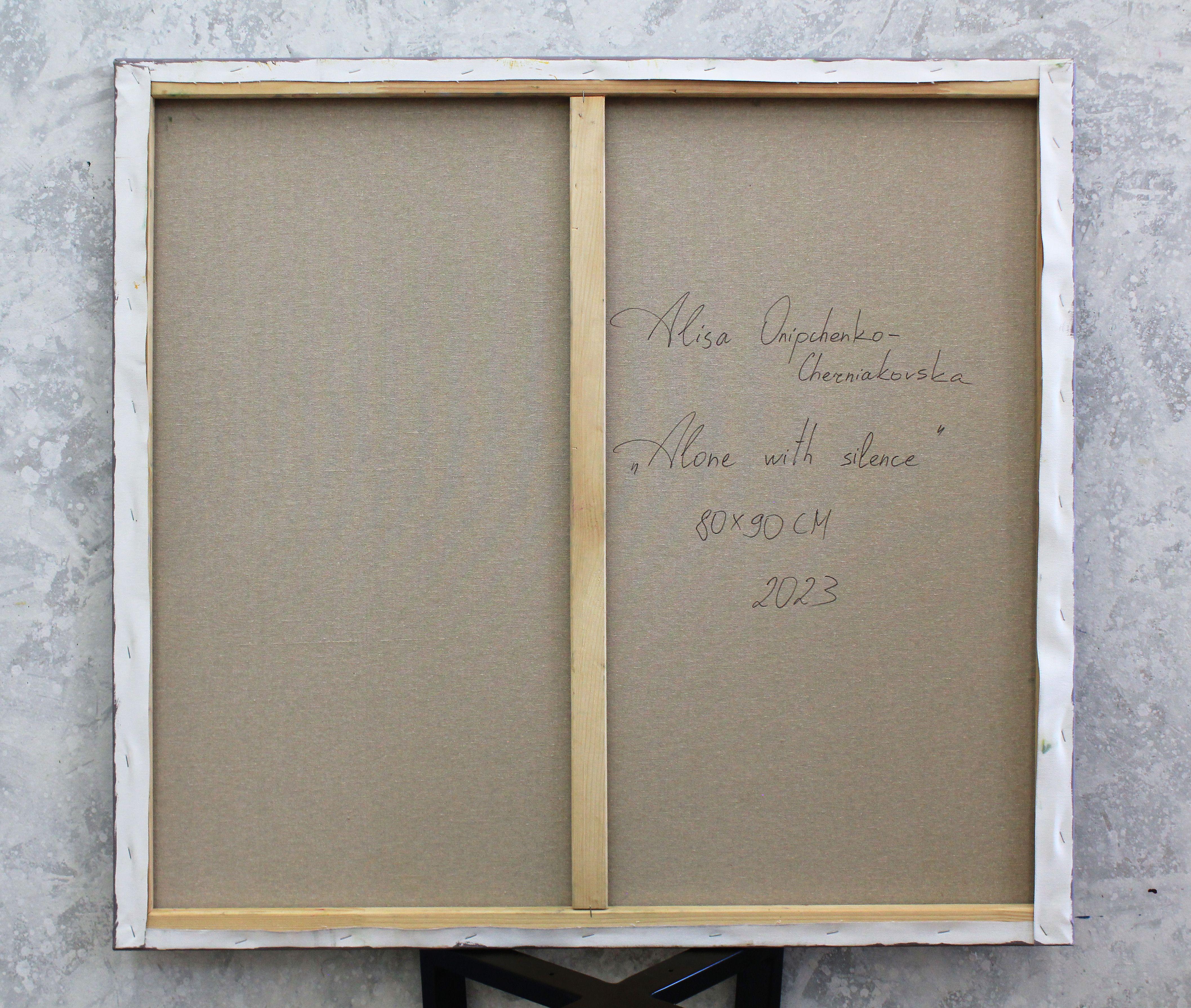 „Alone with silence“, Gemälde, Öl auf Leinwand im Angebot 2