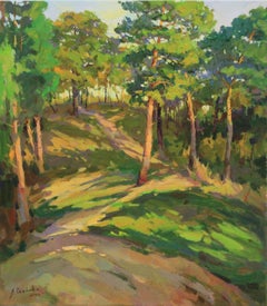 „Among the pines“, Gemälde, Öl auf Leinwand