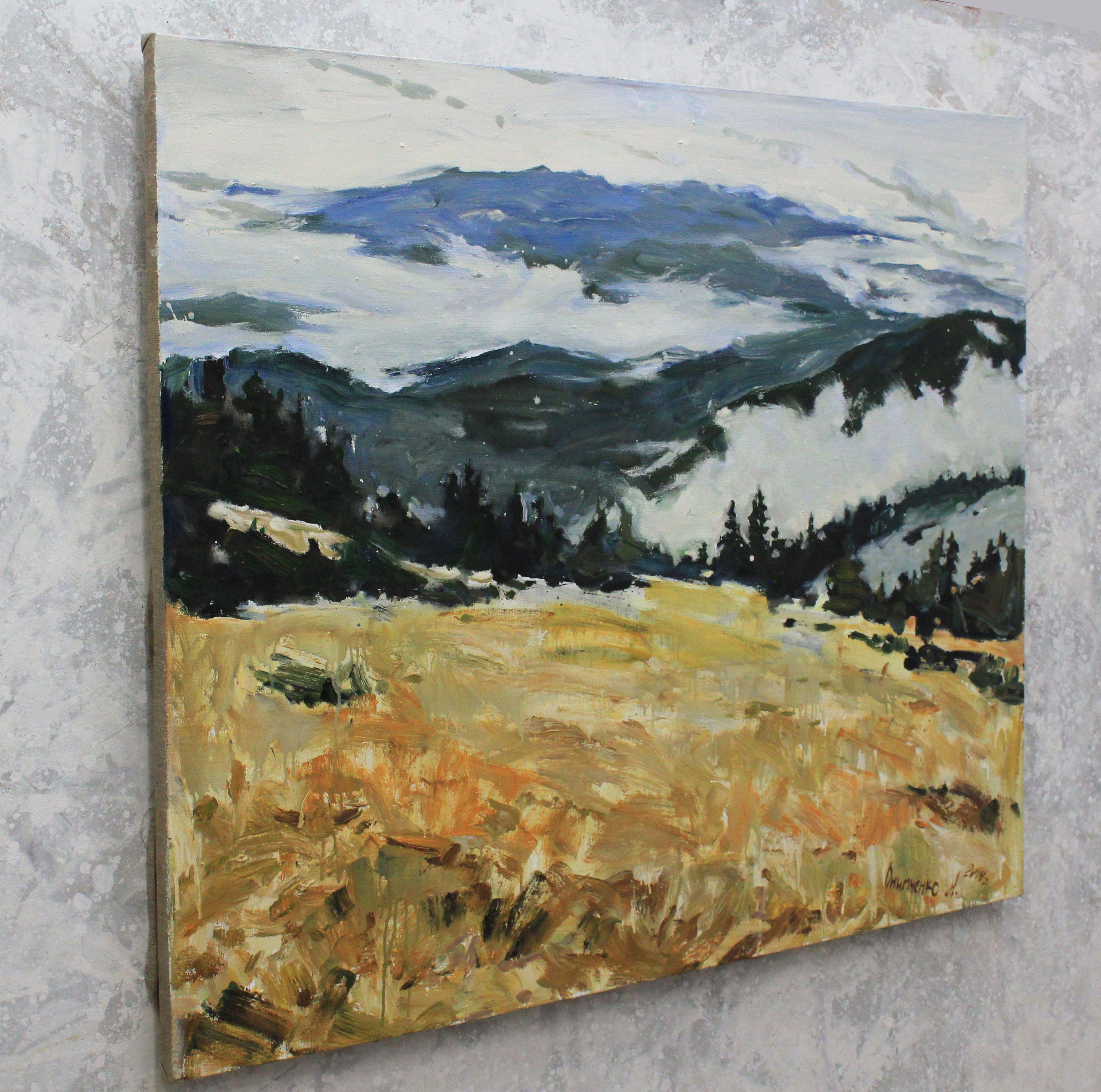 „AUTUMN IN CARPATIAN“, Gemälde, Öl auf Leinwand im Angebot 2