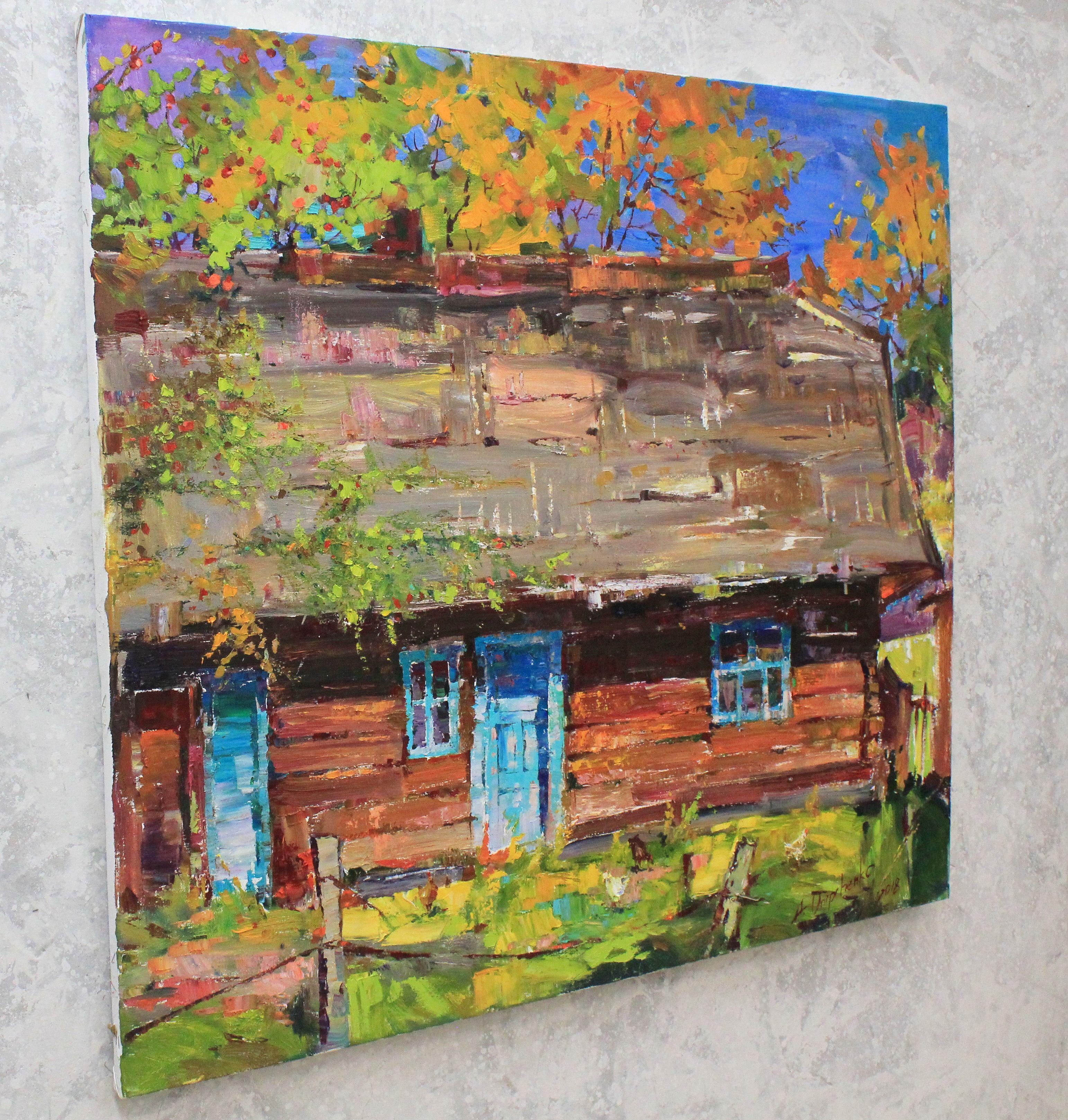 „Herbst im Garten“, Gemälde, Öl auf Leinwand (Impressionismus), Painting, von Alisa Onipchenko-Cherniakovska