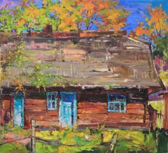 "Autumn in the courtyard", Painting, Oil on Canvas