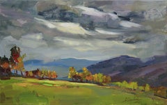 "Autumn storm", Painting, Oil on Canvas