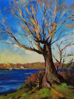 « Soleil d'automne », peinture à l'huile sur toile