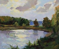 "Autumn sun", Painting, Oil on Canvas