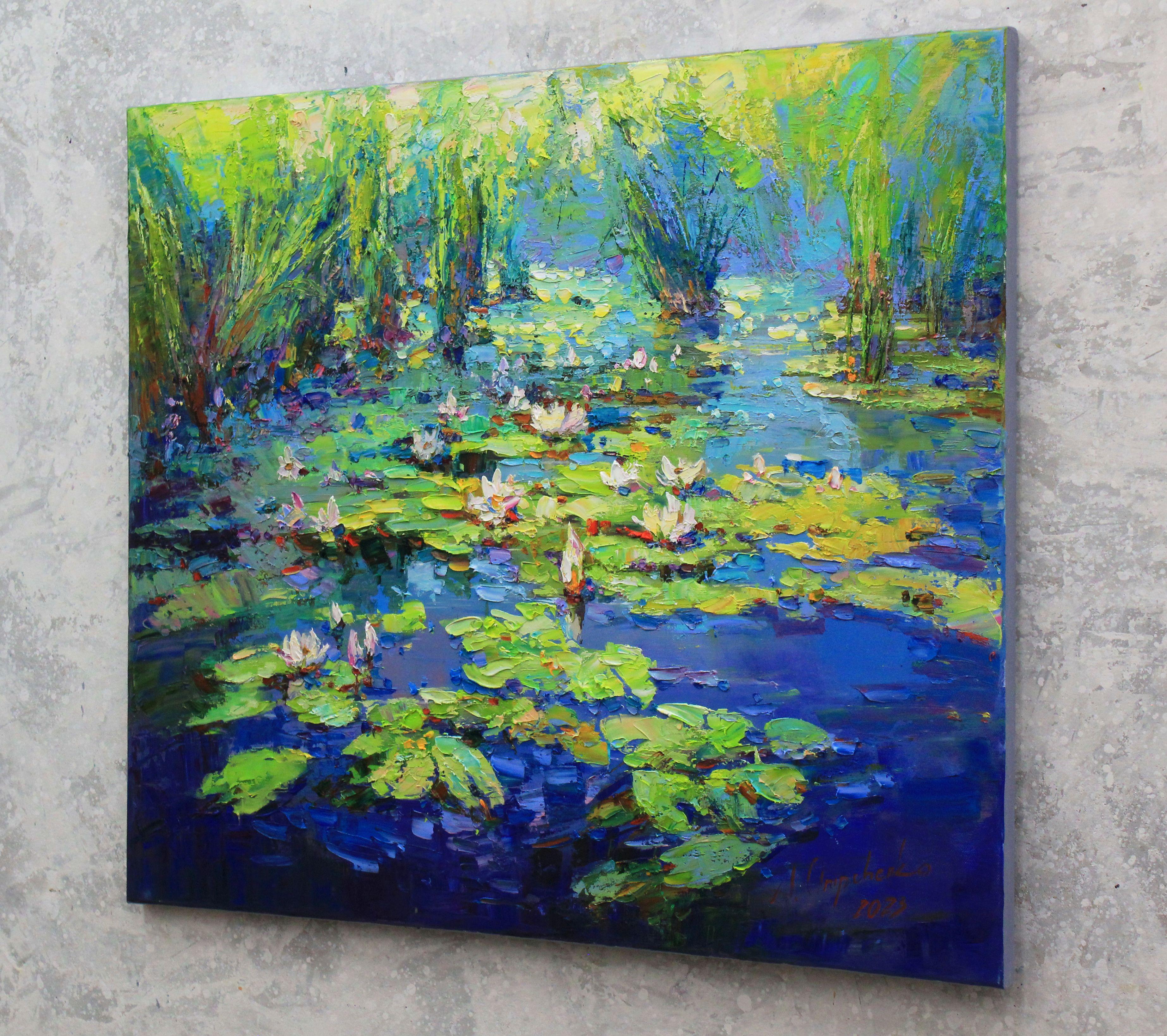 Belleza del río, Pintura, Óleo sobre lienzo - Painting Impresionista de Alisa Onipchenko-Cherniakovska