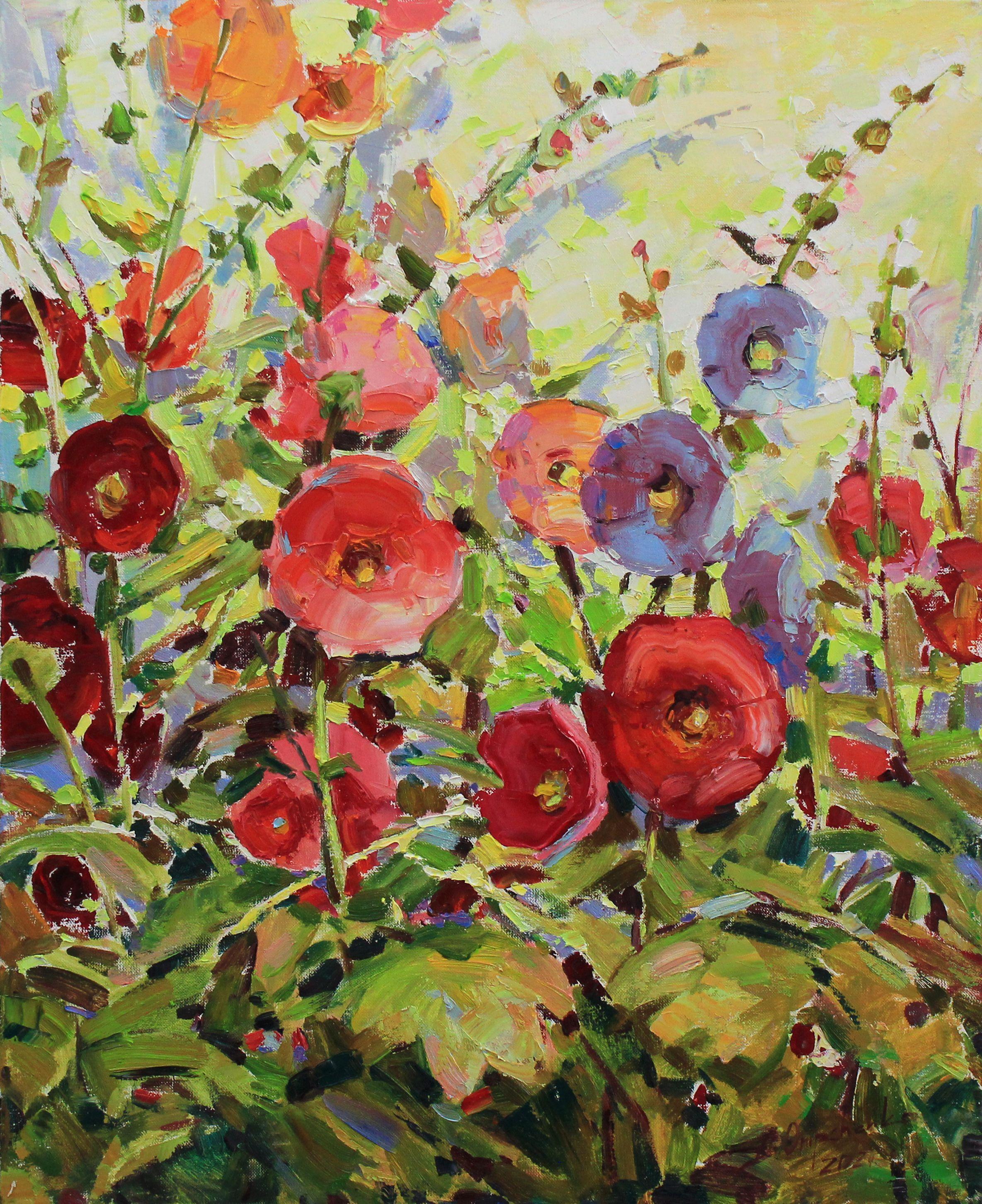 "I colori vivaci dell'estate", Pittura, Olio su tela - Painting di Alisa Onipchenko-Cherniakovska