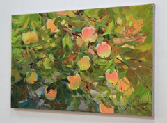 "Carpathian apples  in light", Painting, Oil on Canvas