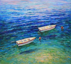 Couple at sea, Painting, Oil on Canvas