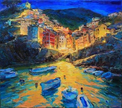 Evening Cinque Terre, Painting, Oil on Canvas