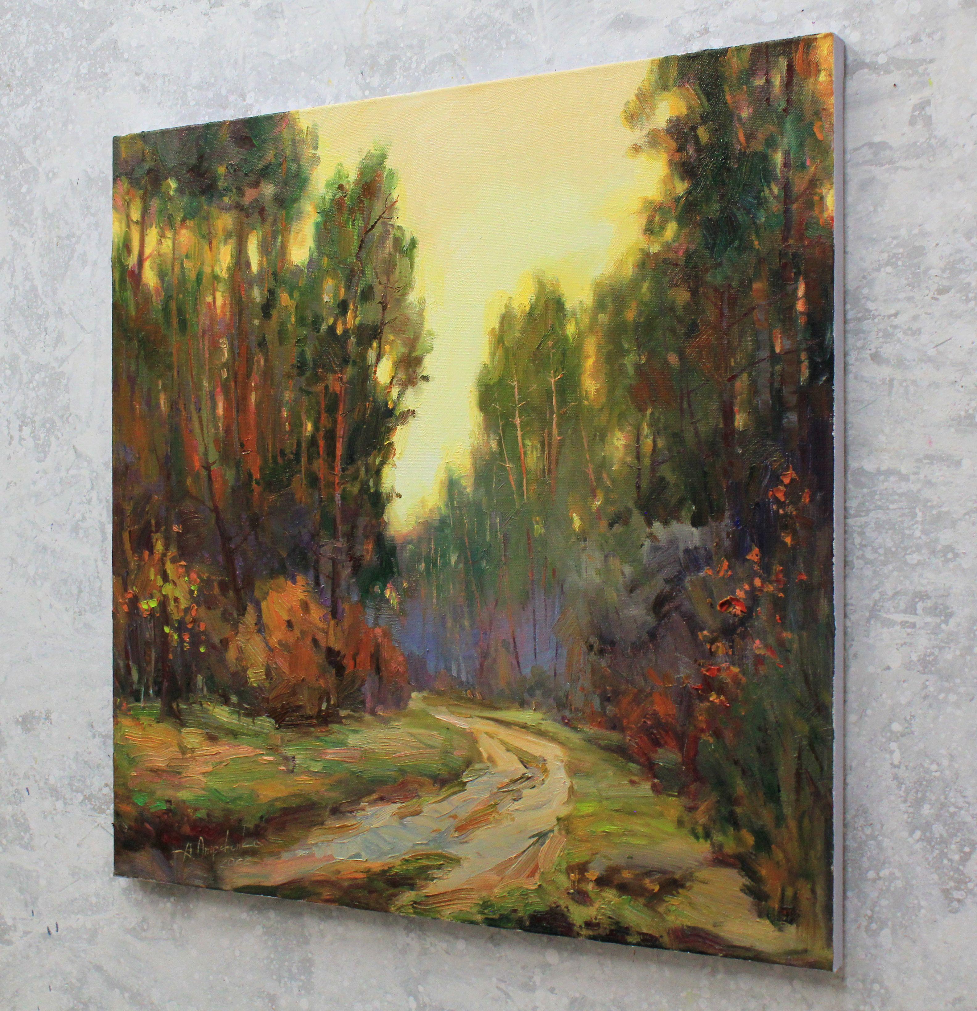 „Evening in the forest“, Gemälde, Öl auf Leinwand (Impressionismus), Painting, von Alisa Onipchenko-Cherniakovska