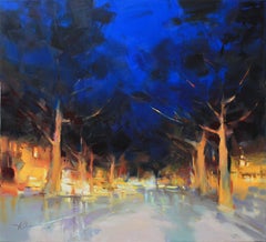 "Stato d'animo serale", Pittura, Olio su tela