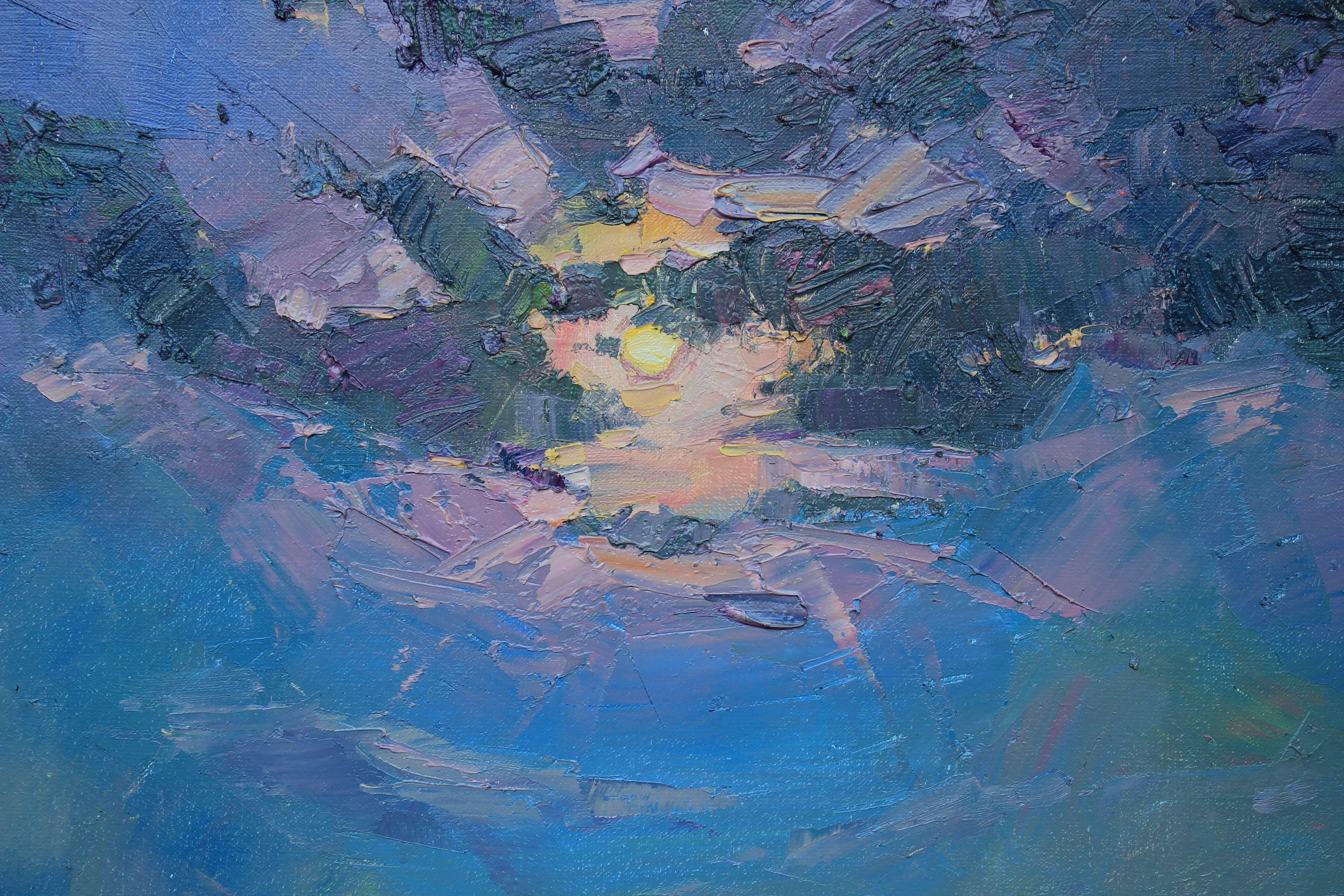 Einzigartiges Original-Ölgemälde der ukrainischen Künstlerin Alisa Onipchenko-Cherniakovska - Leinwandgemälde aufgespannt und aufhängefertig (NICHT GERahmt. Die Seiten sind mit Acryl bemalt. Sie können das Gemälde auch ohne Rahmen aufhängen). -