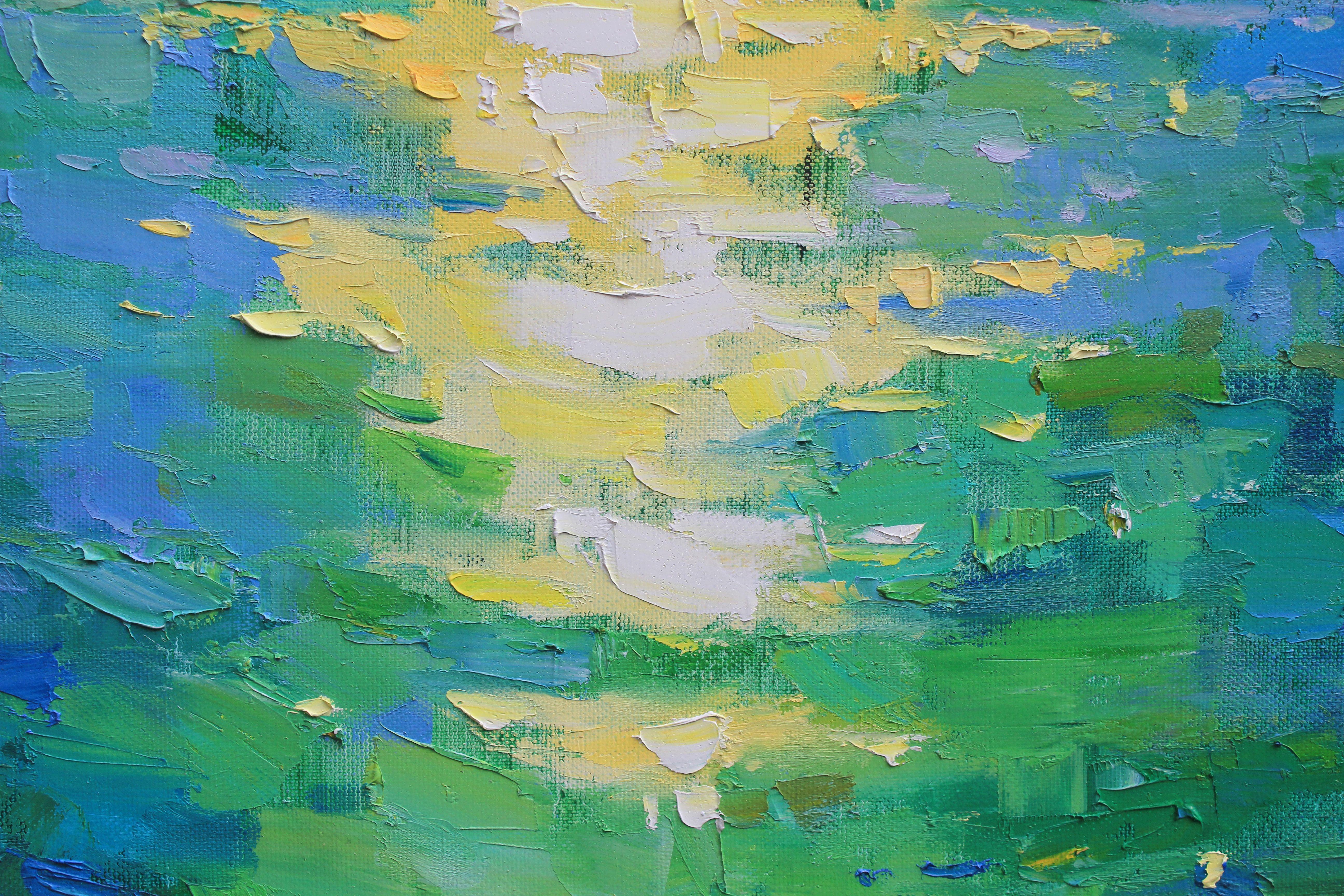 Green light, Painting, Oil on Canvas For Sale 3