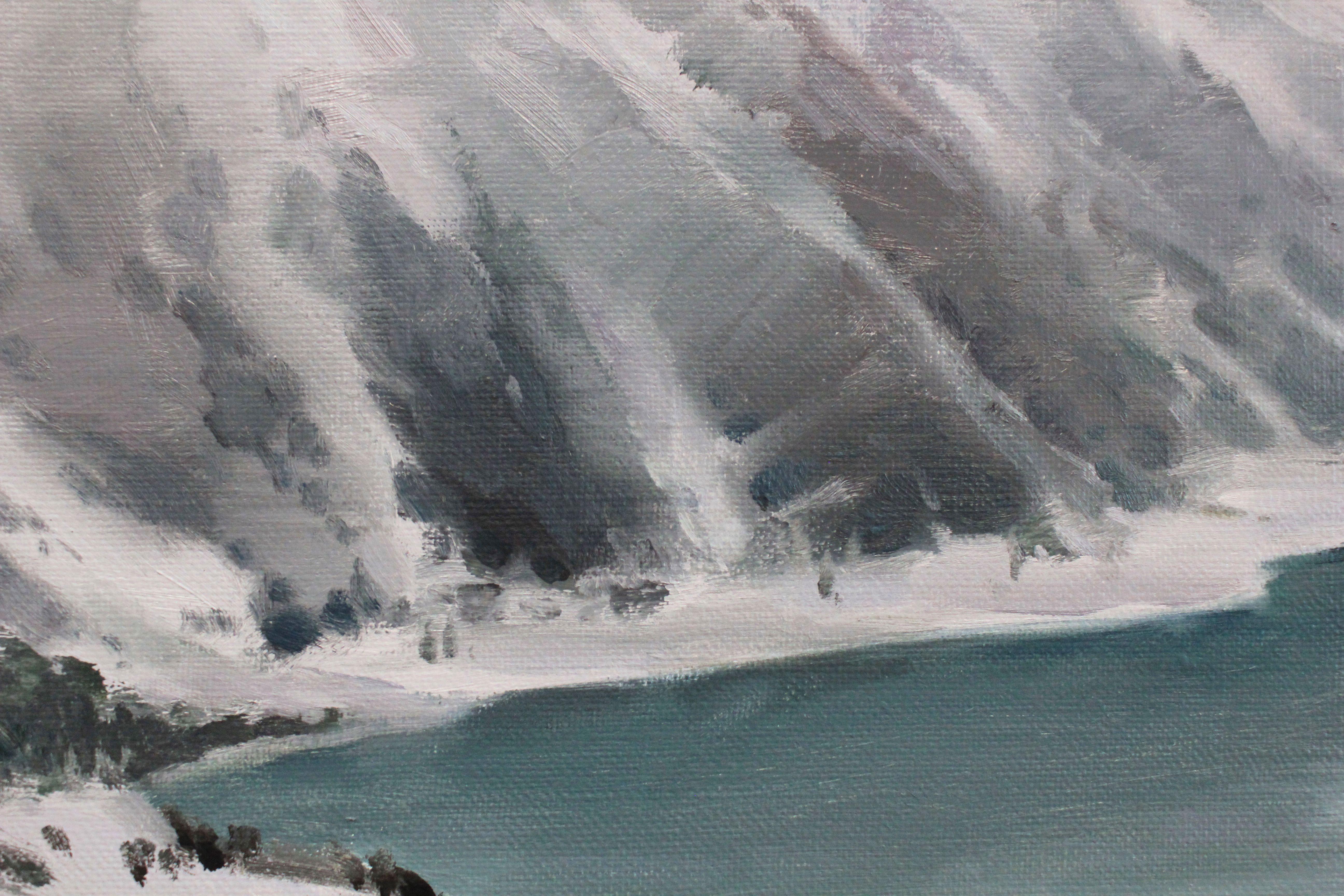 „In Silber“, Gemälde, Öl auf Leinwand im Angebot 1