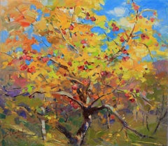 "In the apple orchard", peinture, huile sur toile