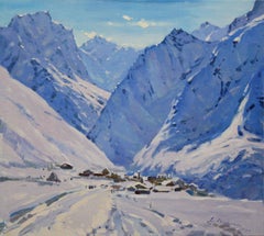 In the snow, Painting, Oil on Canvas