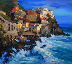 Manarola. Cinque Terre, peinture, huile sur toile