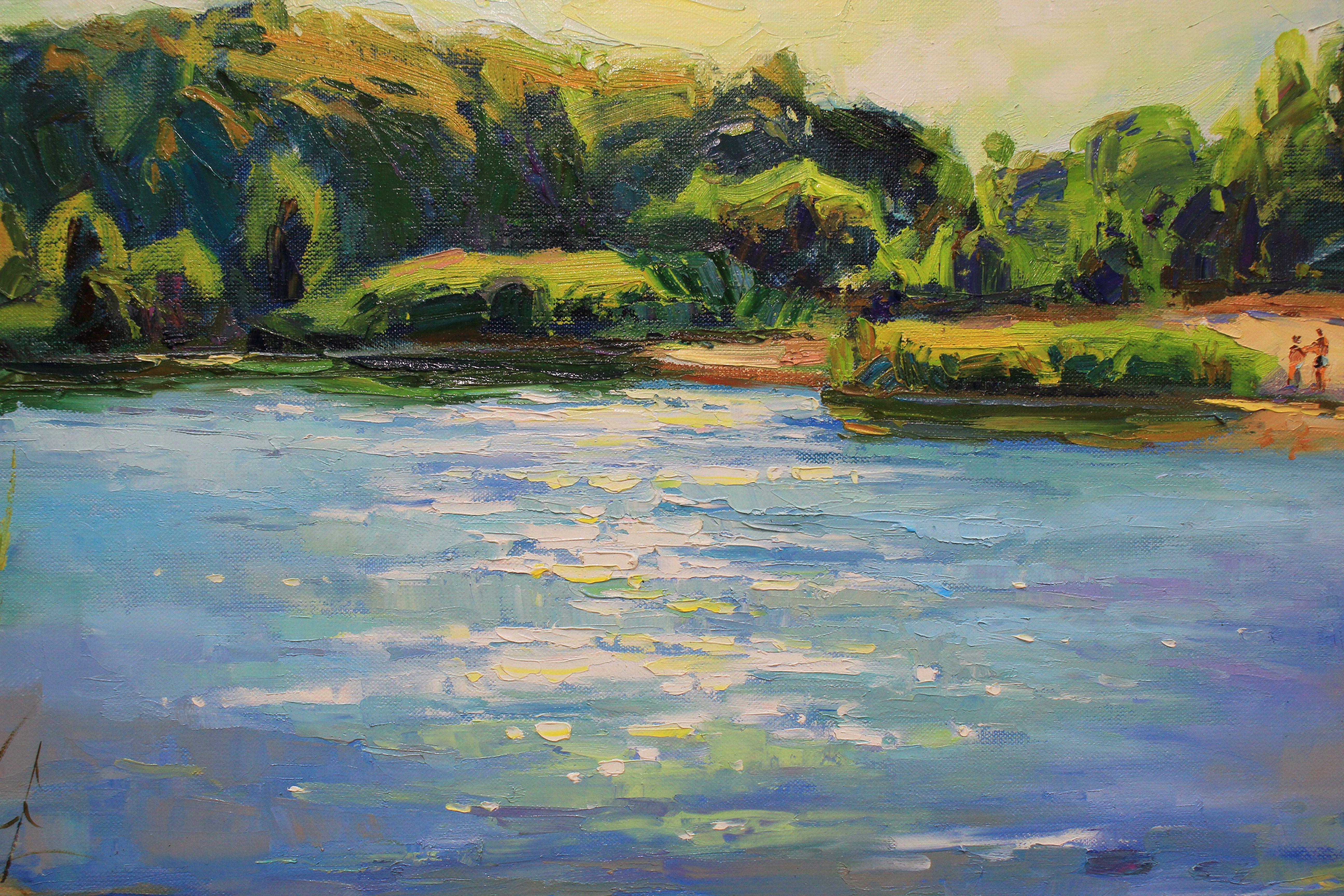 Einzigartiges Original-Ölgemälde der ukrainischen Künstlerin Alisa Onipchenko-Cherniakovska - Leinwandgemälde aufgespannt und aufhängefertig (NICHT GERahmt. Die Seiten sind mit Acryl bemalt. Sie können das Gemälde ohne Rahmen aufhängen.) - Gemälde