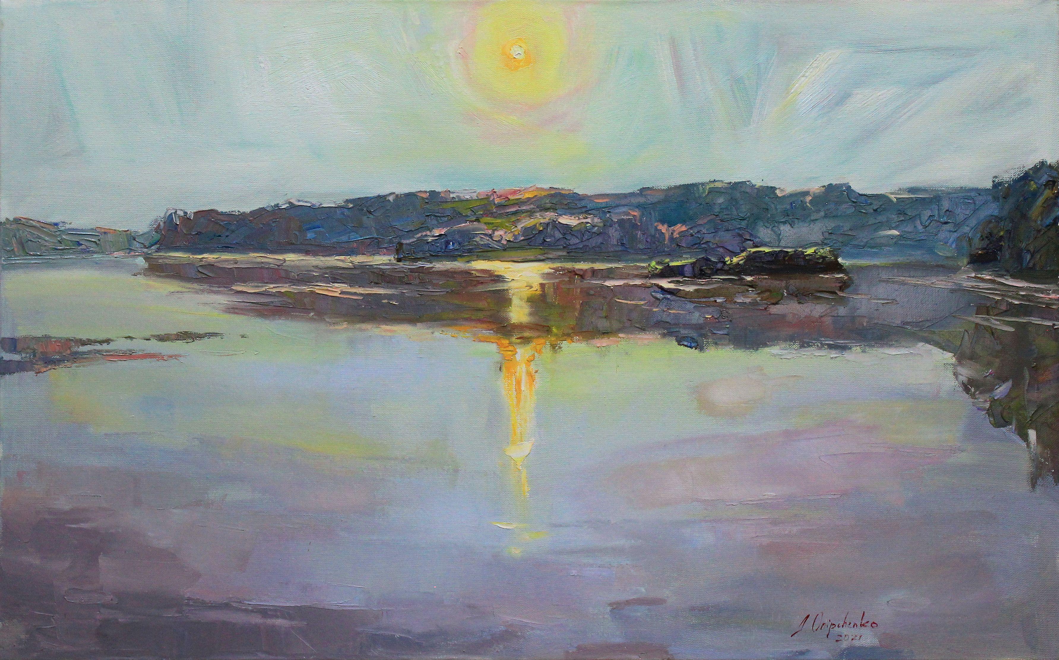 „Morning sun“, Gemälde, Öl auf Leinwand