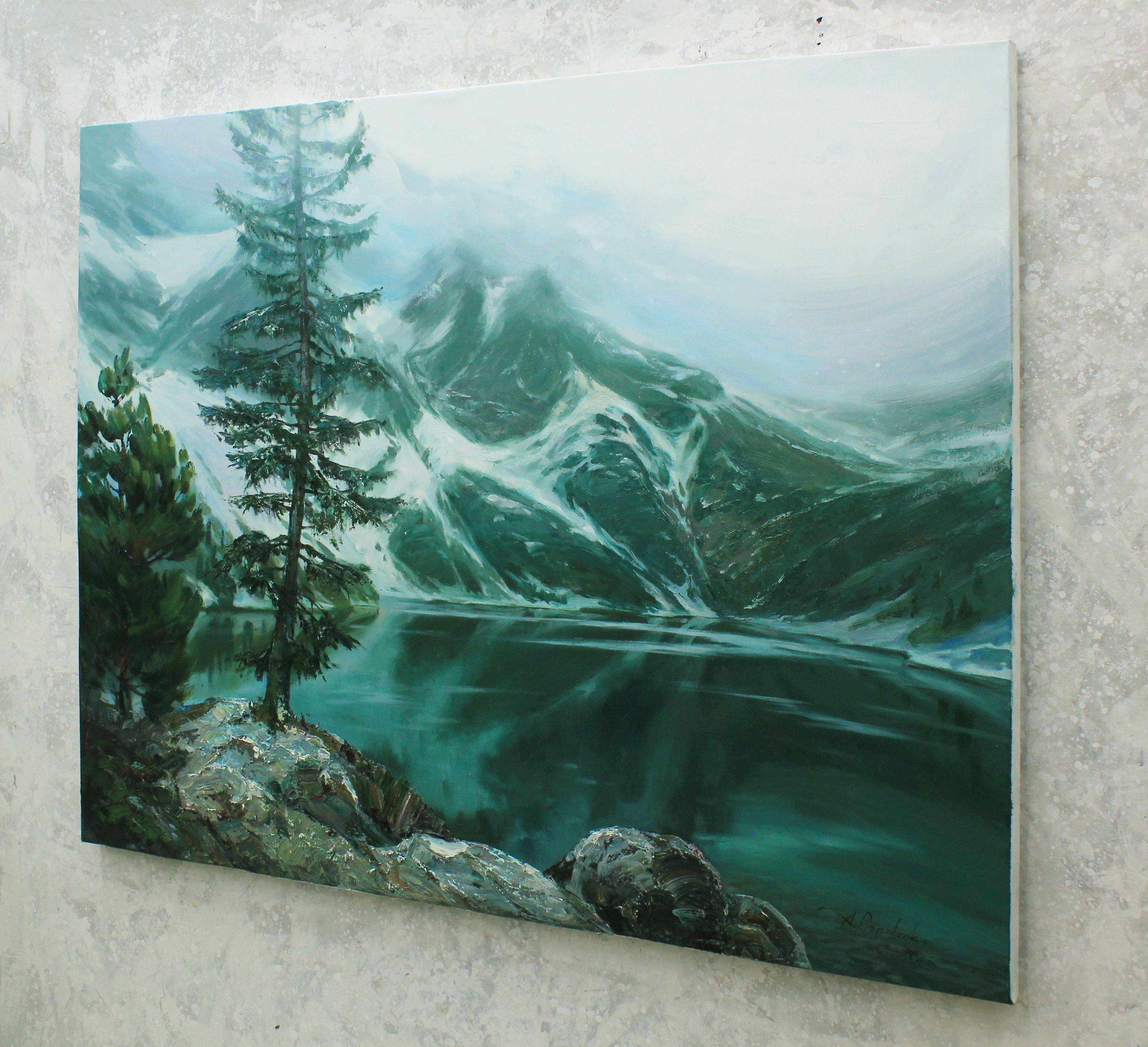 „Morskie Oko-See“, Gemälde, Öl auf Leinwand (Impressionismus), Painting, von Alisa Onipchenko-Cherniakovska