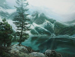 "Morskie Oko lake", Painting, Oil on Canvas