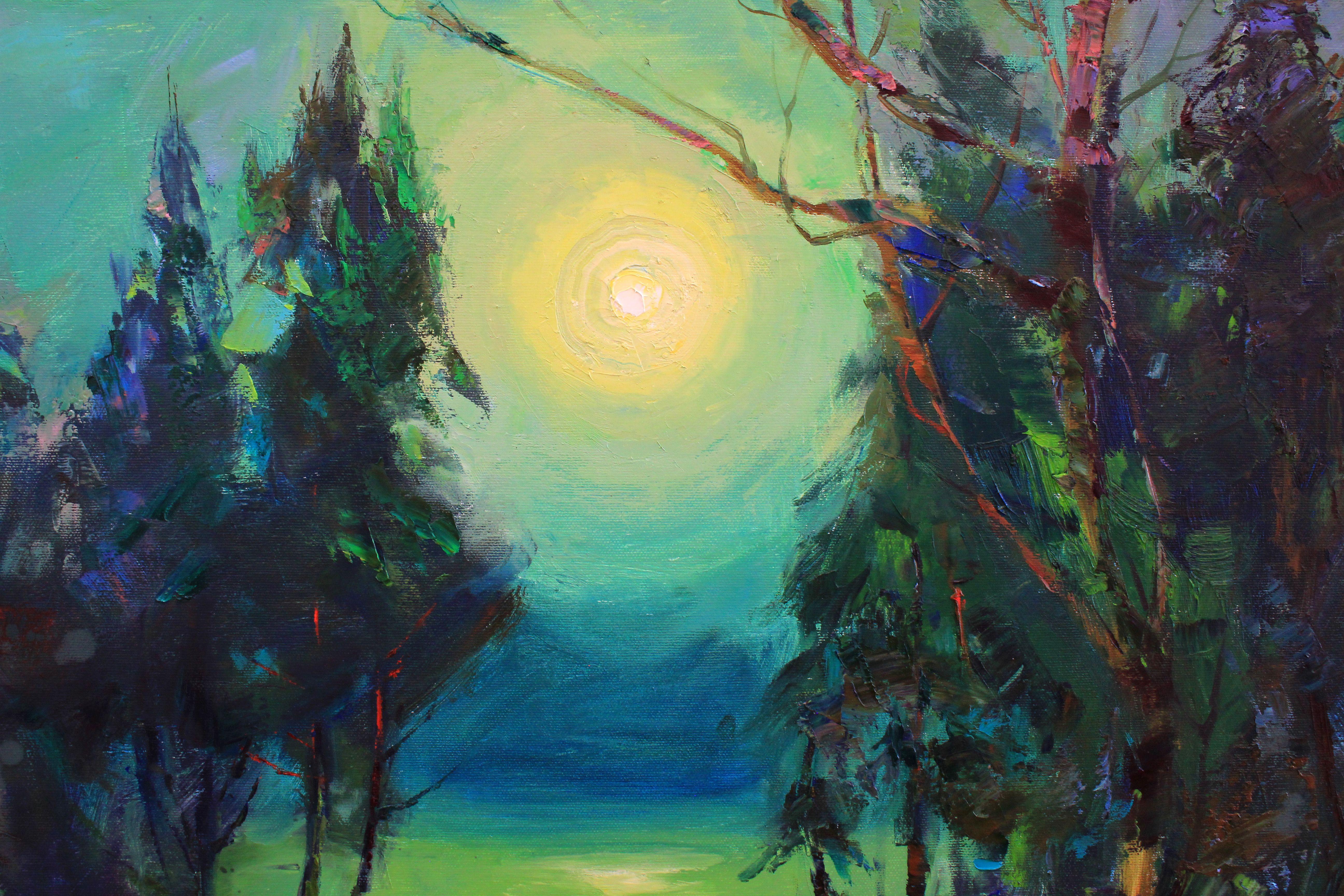 Peinture à l'huile originale unique en son genre de l'artiste ukrainienne Alisa Onipchenko-Cherniakovska - Peinture sur toile tendue et prête à être accrochée (NON ENCADRÉE. Les côtés sont peints à l'acrylique. Vous pouvez accrocher le tableau sans