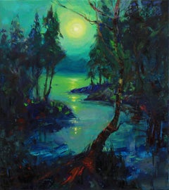 "Mysterious space", Painting, Oil on Canvas