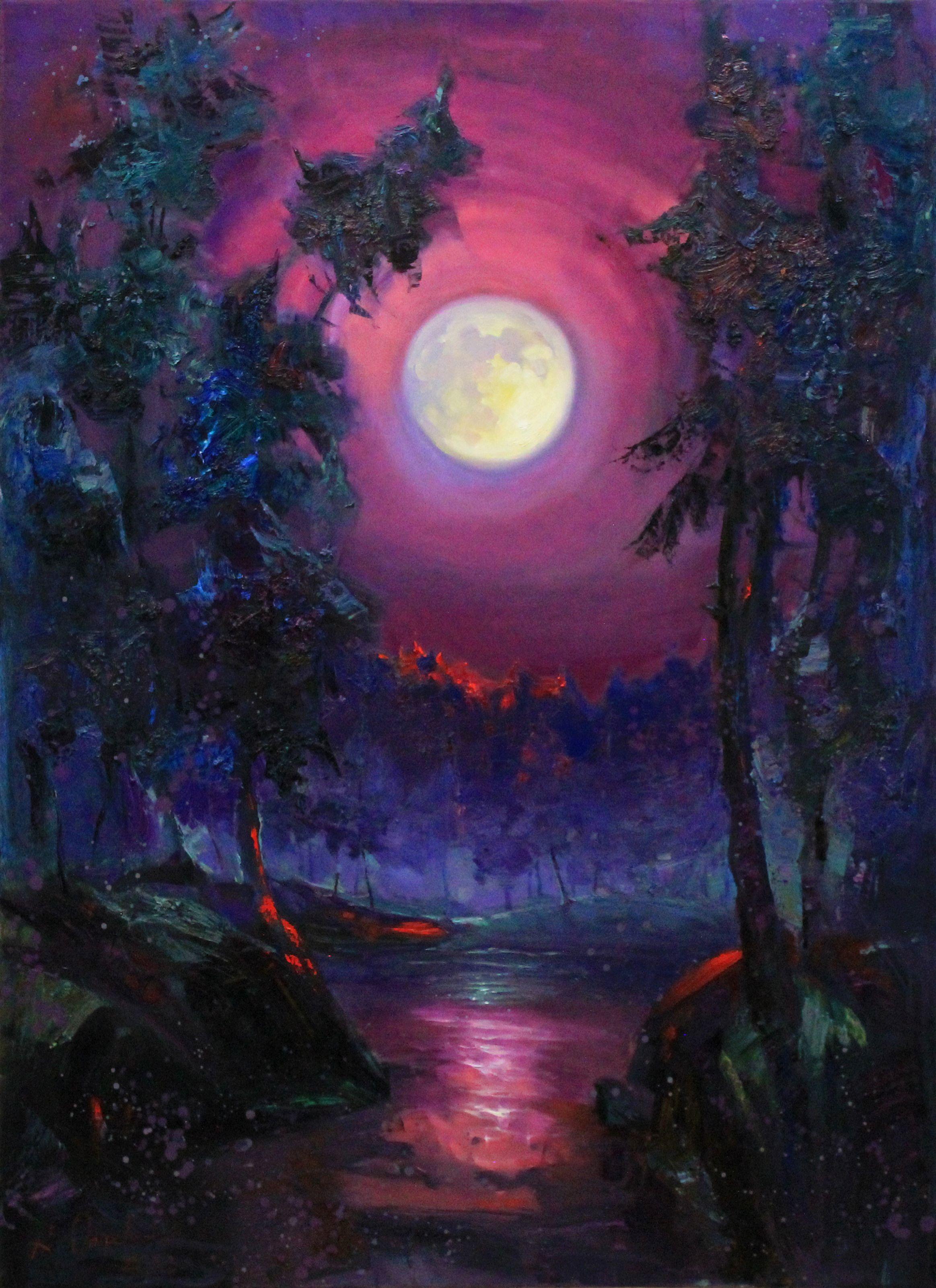 „Mystery-Traum“, Gemälde, Öl auf Leinwand – Painting von Alisa Onipchenko-Cherniakovska