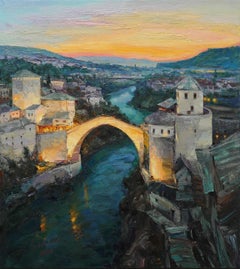 Old Bridge. Mostar, Pittura a olio COMMISSIONE