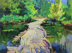 "Old bridge", Painting, Oil on Canvas