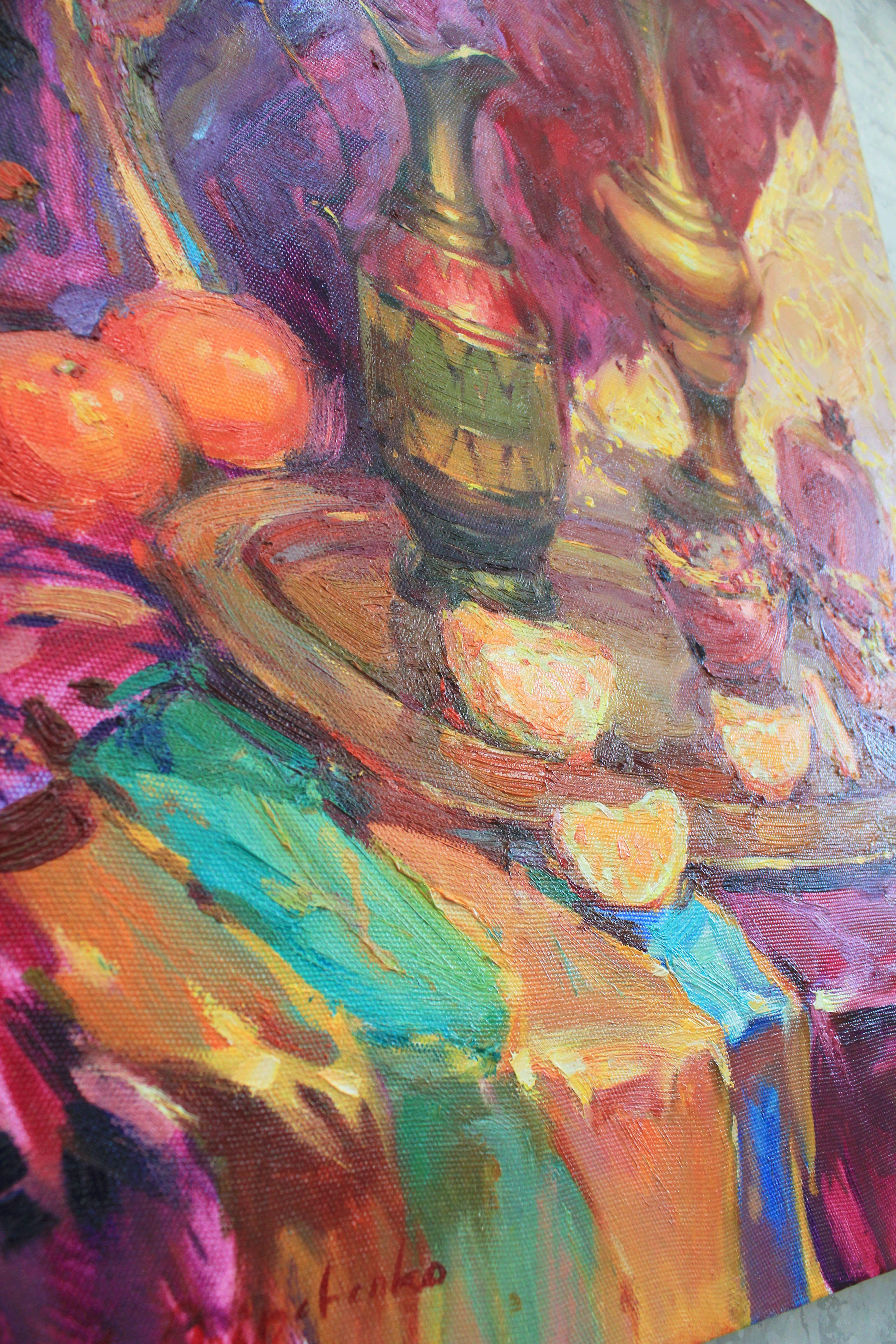 Quadro ad olio originale unico nel suo genere dell'artista ucraina Alisa Onipchenko-Cherniakovska - Quadro su tela teso e pronto da appendere (NON INCAMICIATO). I lati sono dipinti con acrilico. Puoi appendere il quadro senza cornice). - Quadro