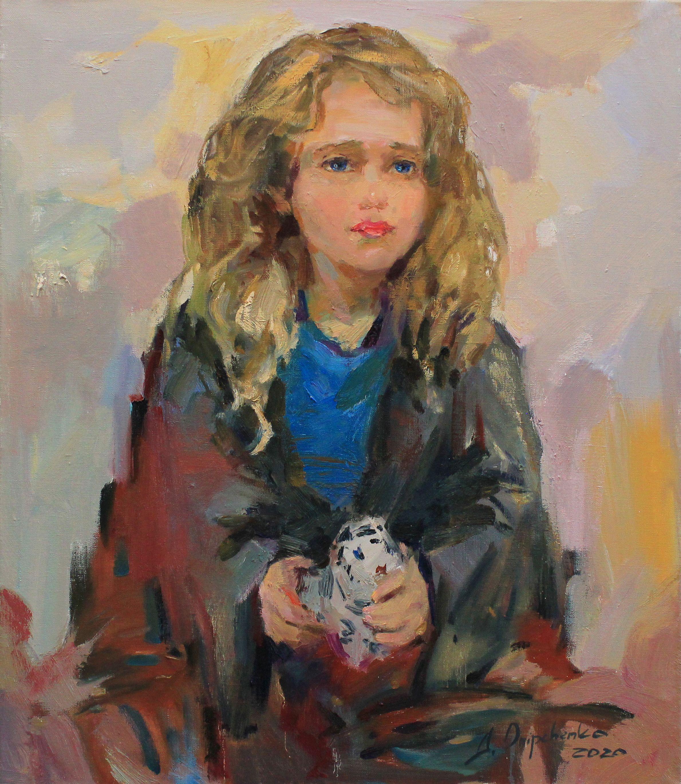 "Gemälde mich mit einem Tiger", Gemälde, Öl auf Leinwand – Painting von Alisa Onipchenko-Cherniakovska