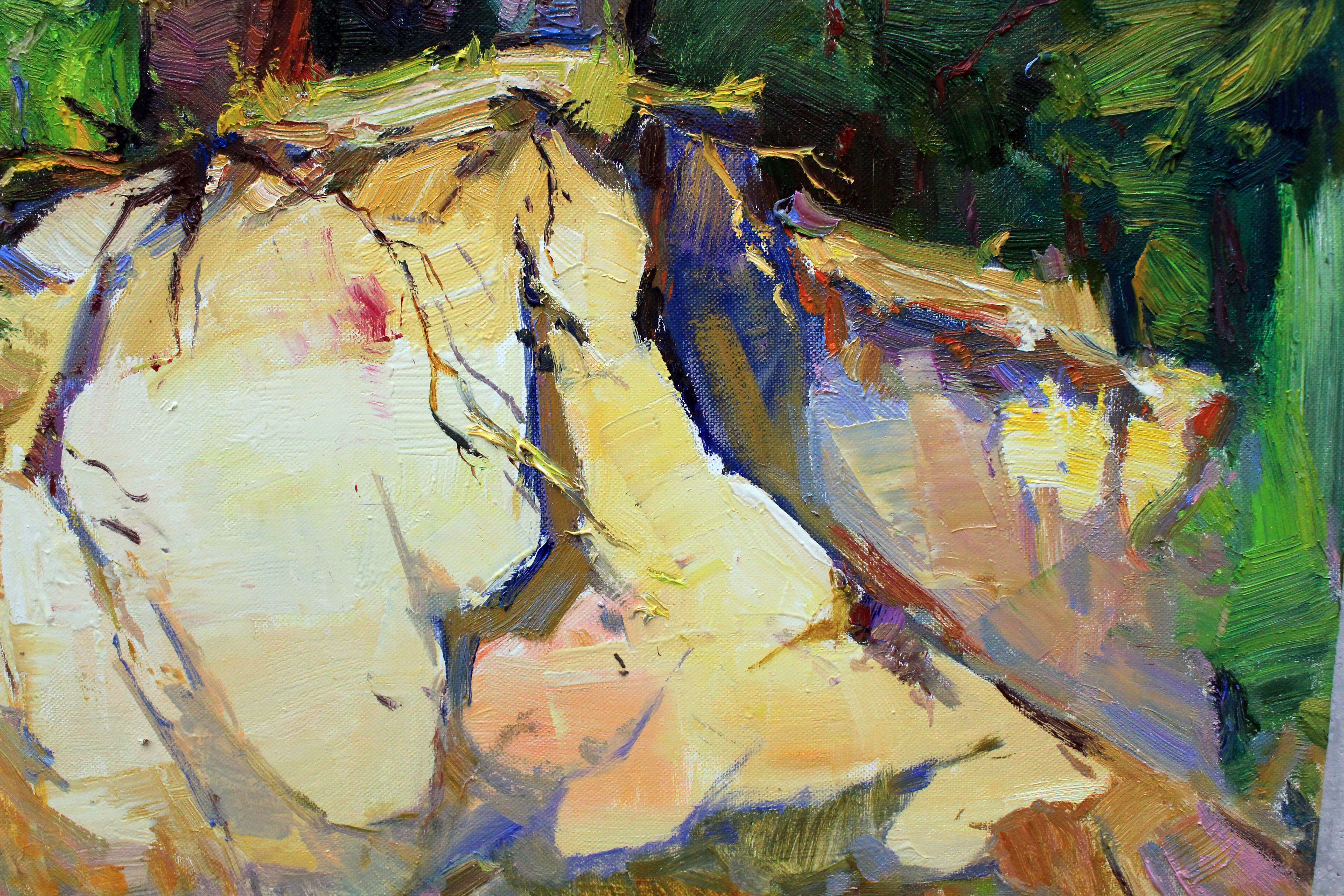 Pini, Pittura, Olio su tela in vendita 1