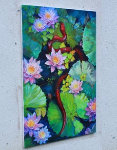 "Red snake", Painting, Oil on Canvas