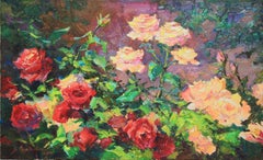 « Roses », peinture, huile sur toile