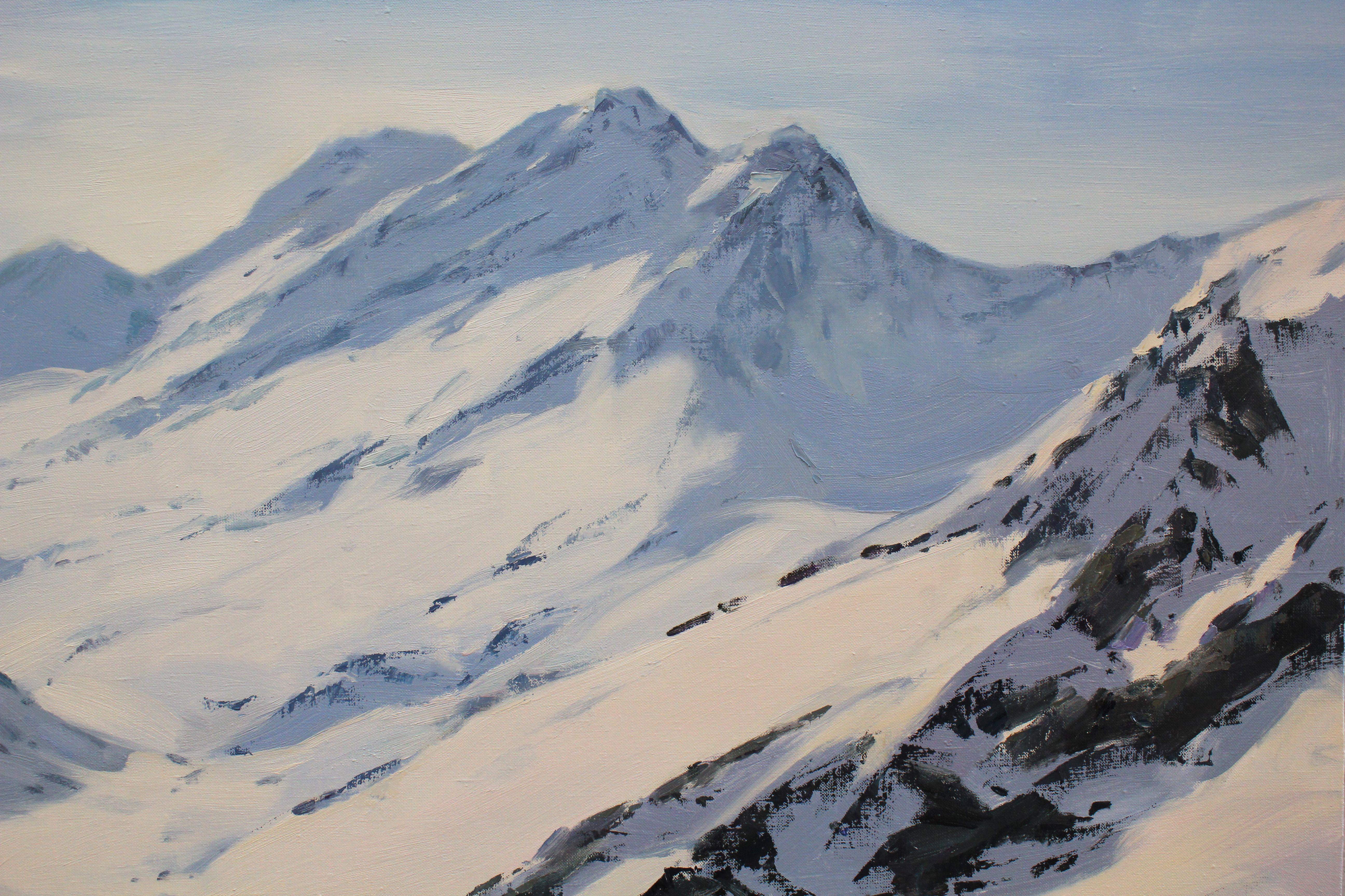 Silver of winter, Painting, Oil on Canvas For Sale 2