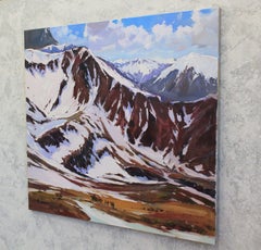"Le printemps dans les montagnes", peinture, huile sur toile