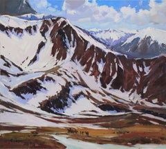 "Le printemps dans les montagnes", peinture, huile sur toile