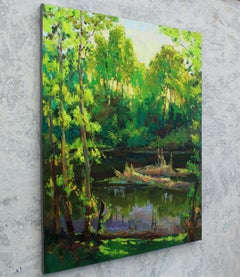 Summer greenery, Painting, Oil on Canvas