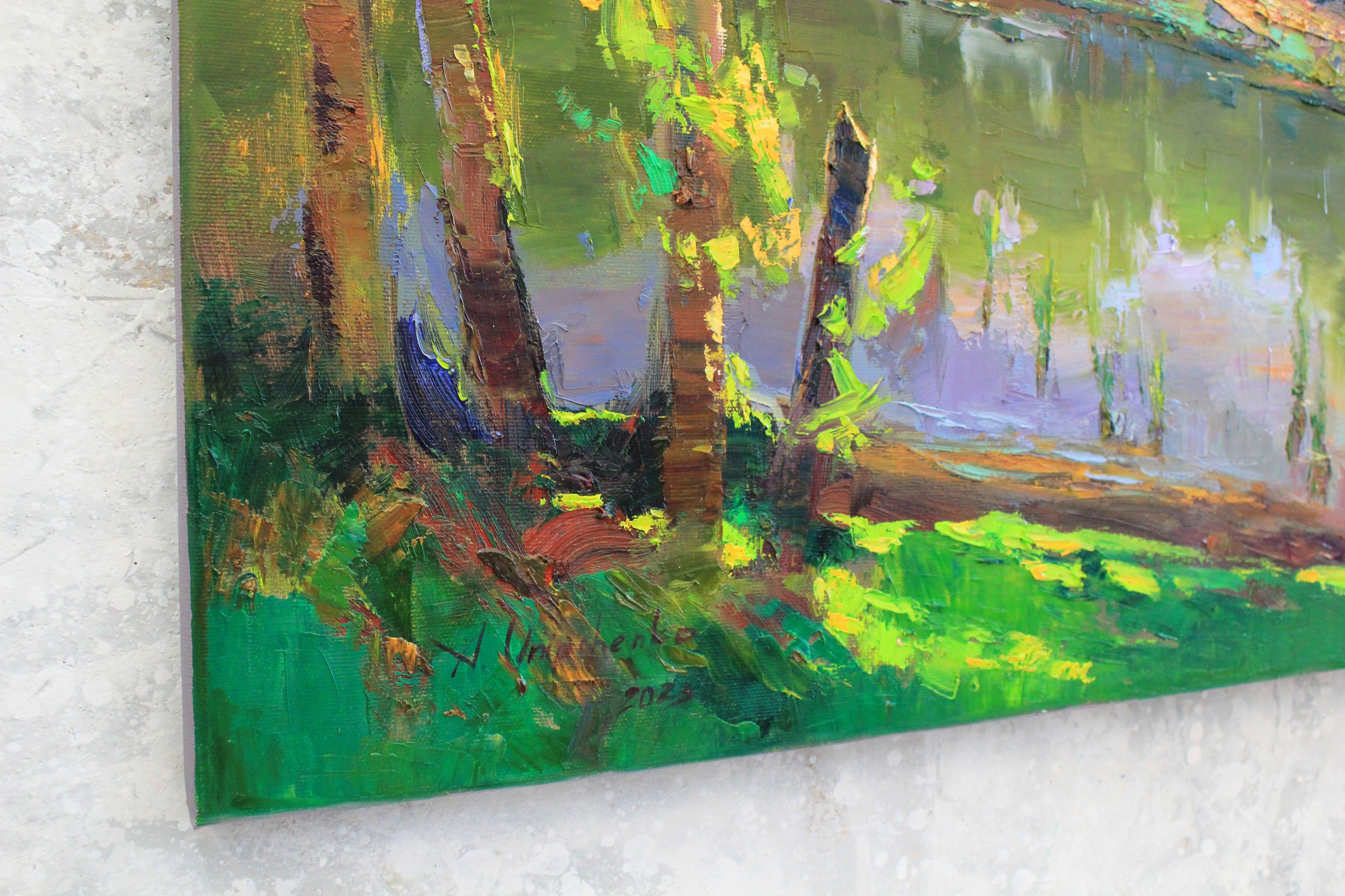Verde estate, Pittura, Olio su tela in vendita 1