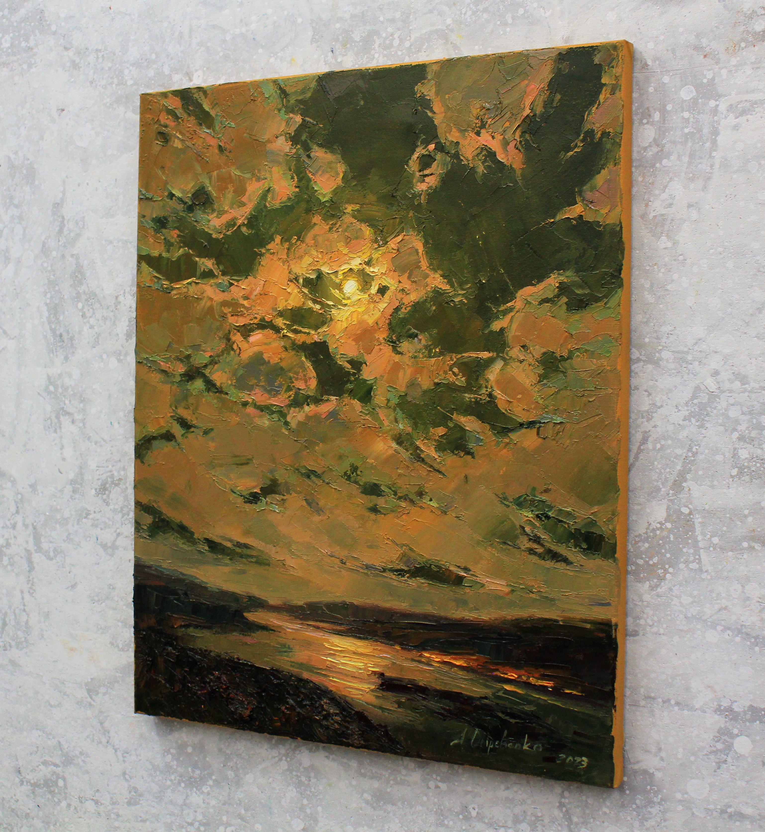 Sommernacht, Gemälde, Öl auf Leinwand (Impressionismus), Painting, von Alisa Onipchenko-Cherniakovska